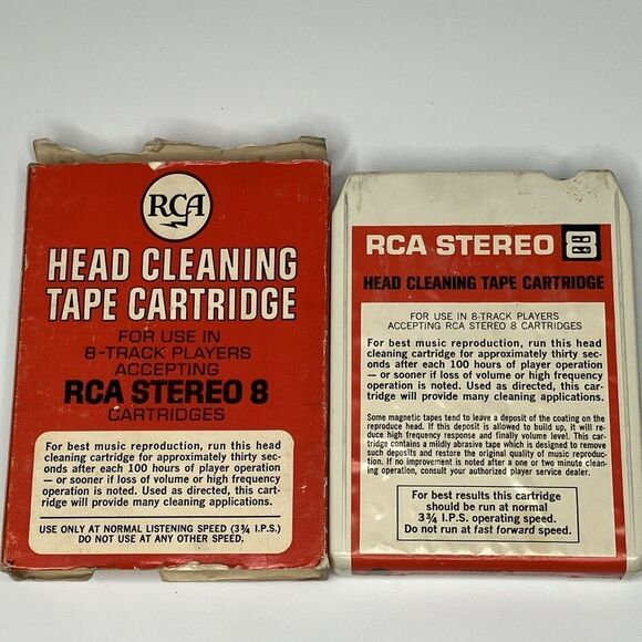 RCA Stereo 8 Head Cleaning Tape Cartridge 8 Track 8THC100 - Picture 1 of 4